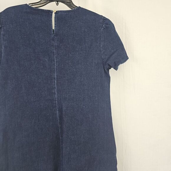 NWT $115 Draper James Denim Shift Dress Medium Wash Size 12 - Picture 8 of 8